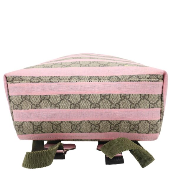 Gucci  Striped Kids GG Supreme Canvas Backpack Pink 271327 main image 12